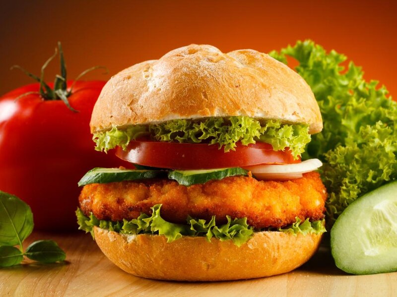Chicken Burger with Vegetables