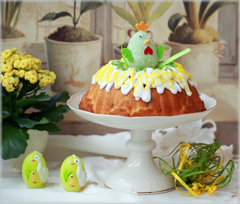 Chicken Cake on Stand
