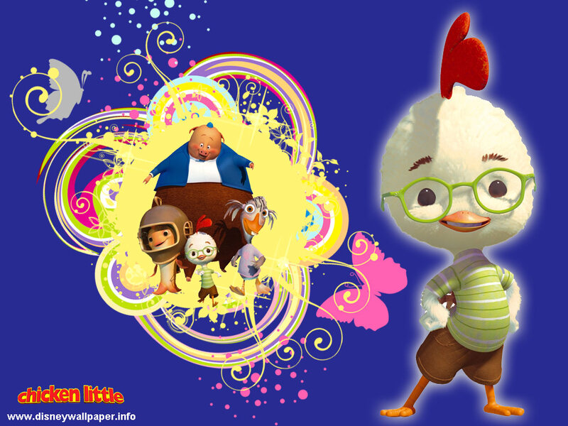 Chicken Character with Glasses — Blue