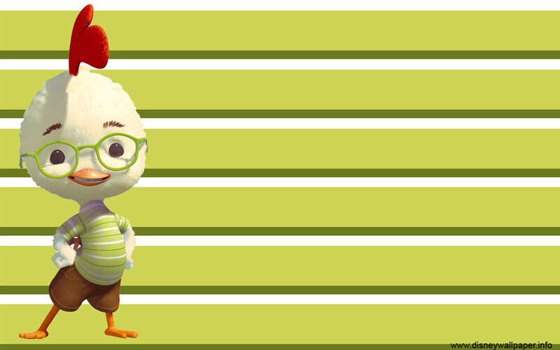 Chicken Character with Glasses — Green