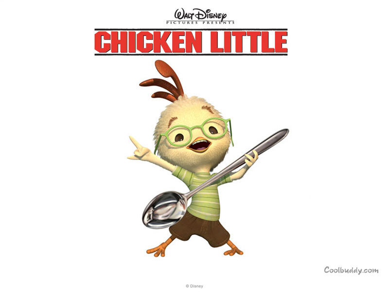 Chicken Character with Glasses — White
