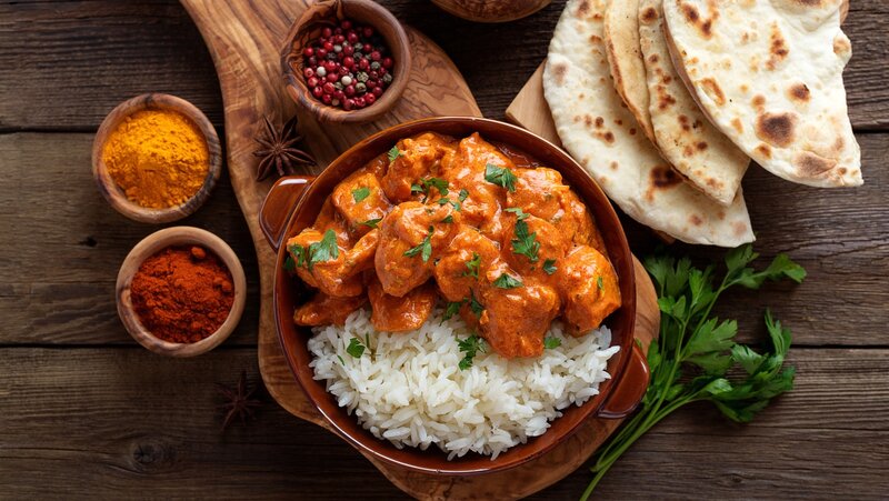 Chicken Curry with Rice — Brown