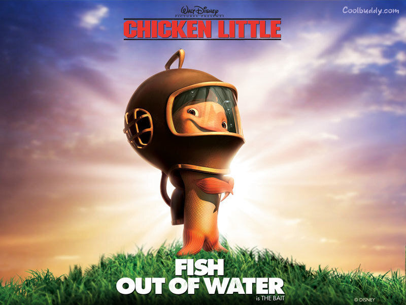 Chicken in Diving Helmet