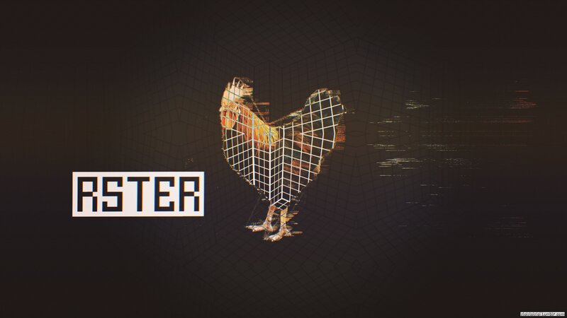 Chicken in Grid Pattern