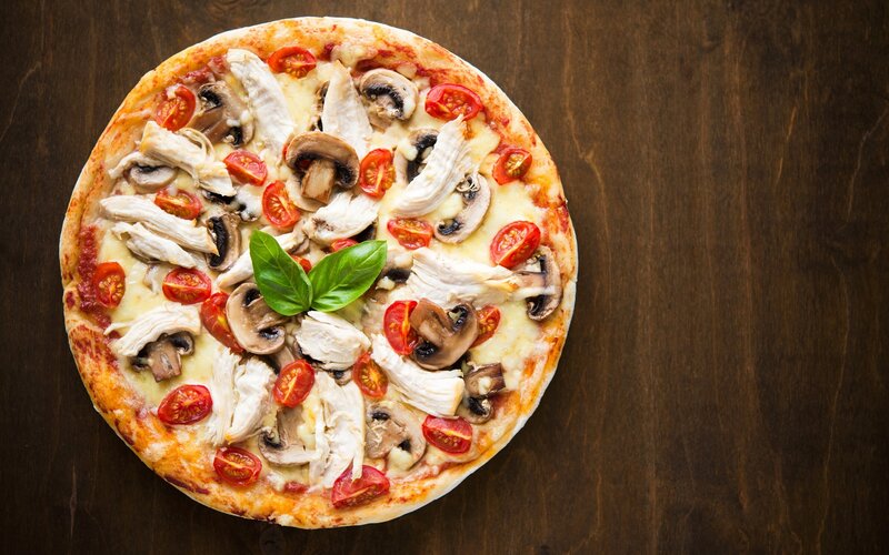 Chicken Mushroom Pizza