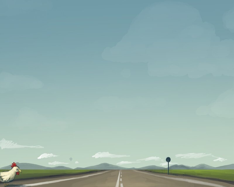 Chicken on a Road
