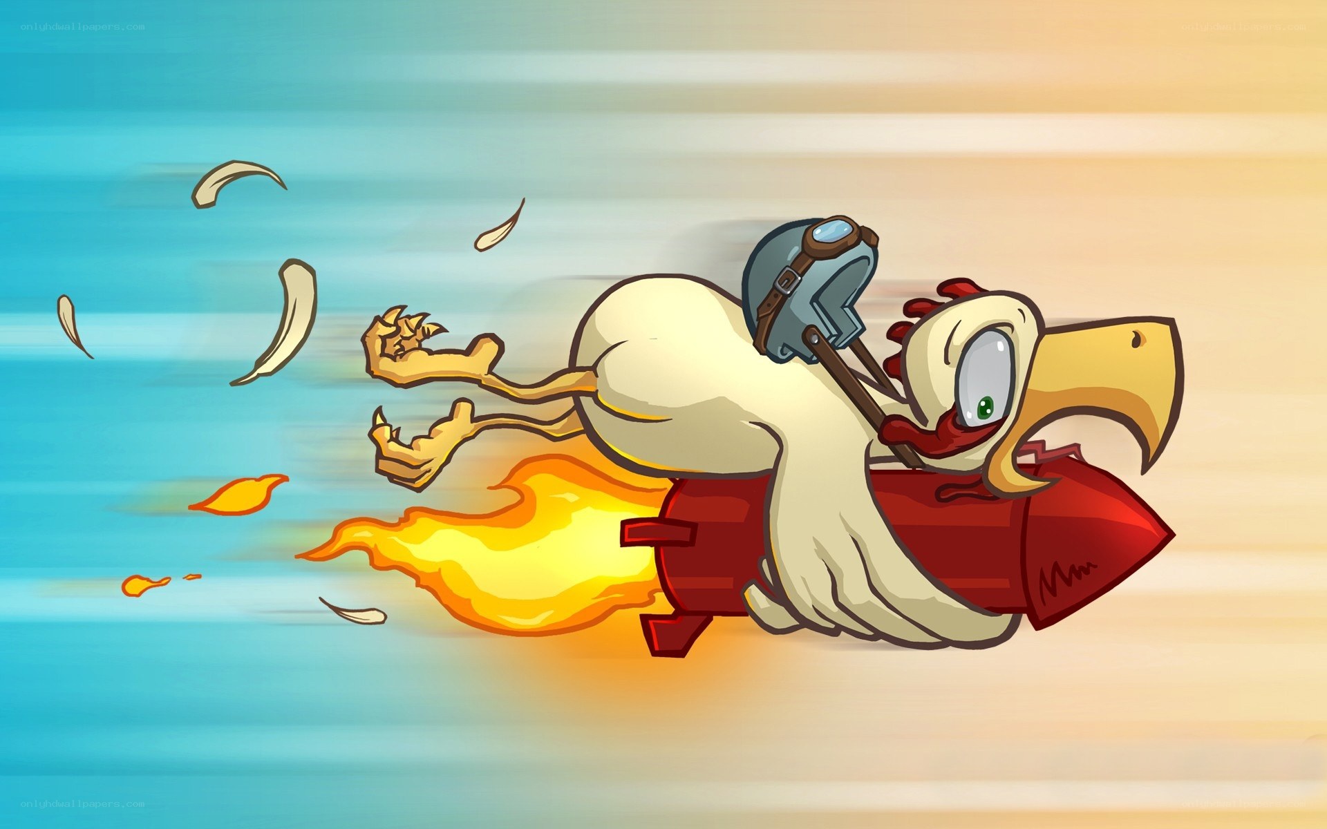chicken on rocket
