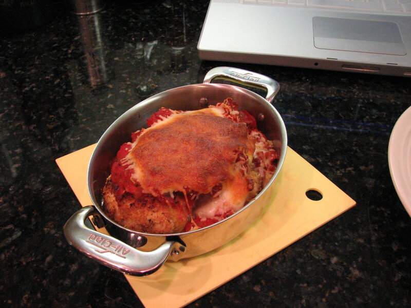 Chicken parmesan in a pot