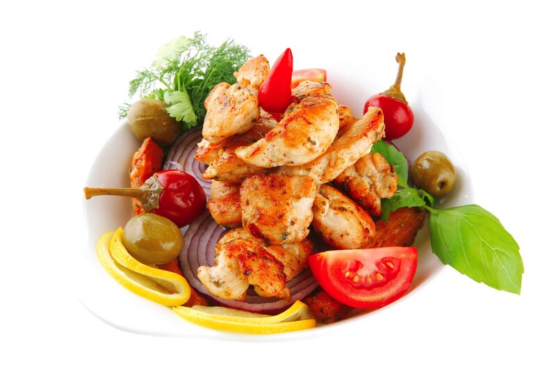 Chicken Salad in Bowl — White