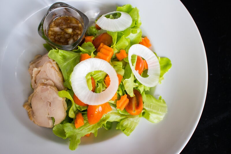 chicken salad with dressing