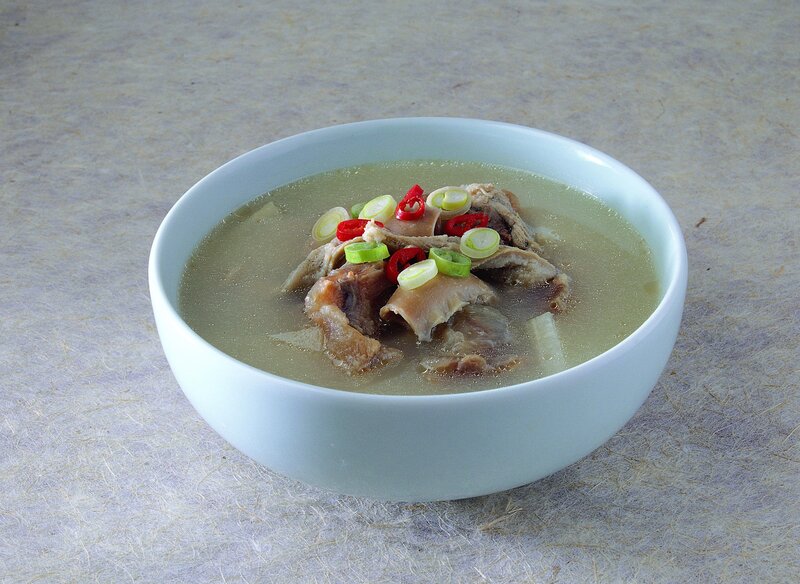 chicken soup with green onions
