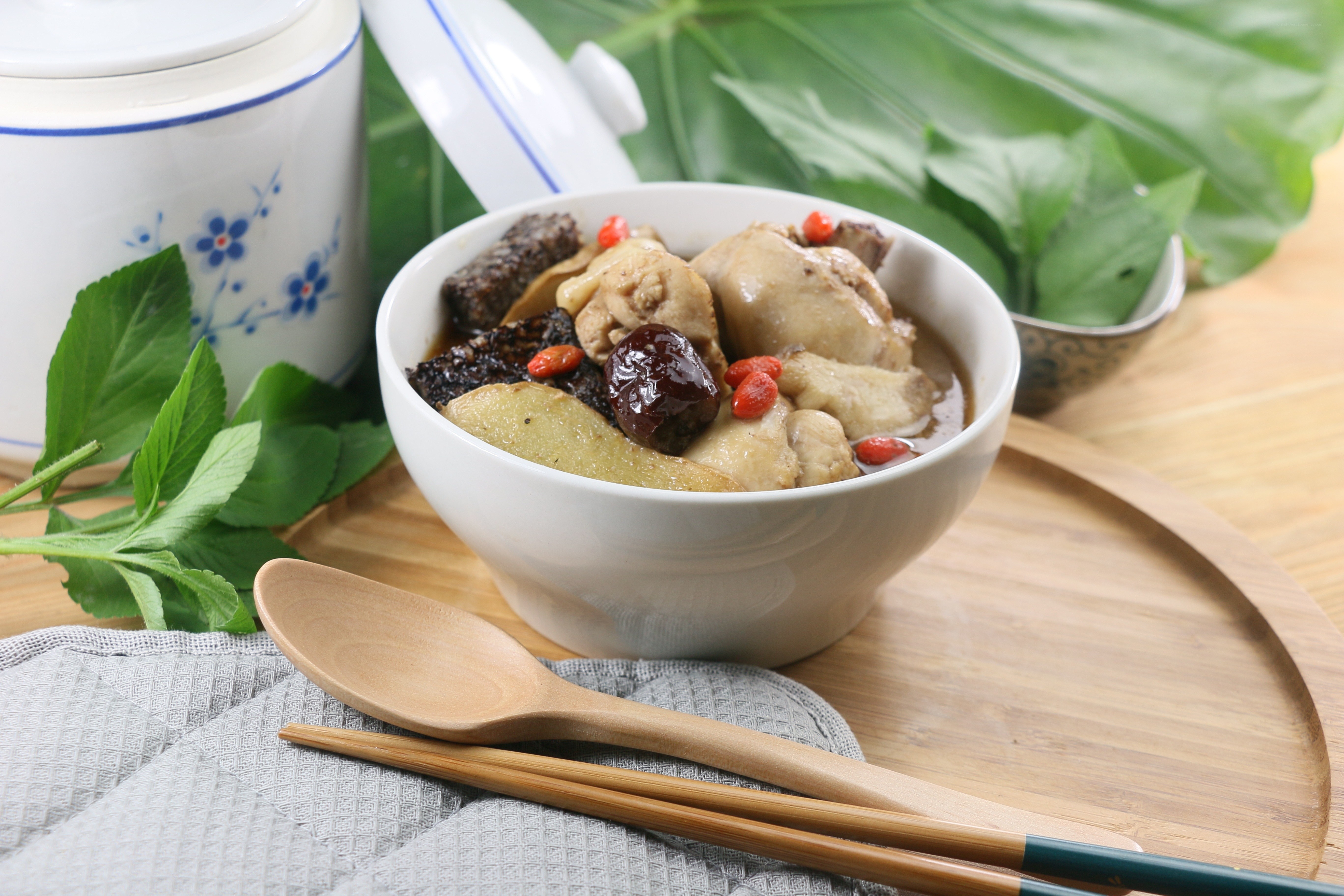 chicken soup with herbs