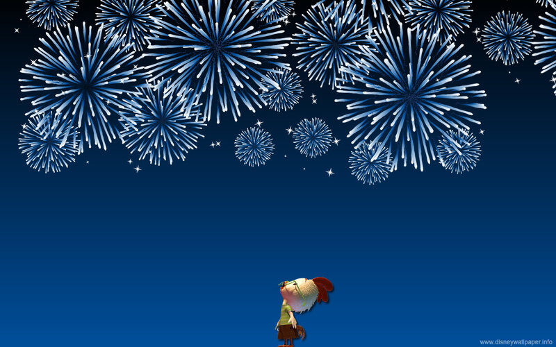 Chicken Watching Fireworks