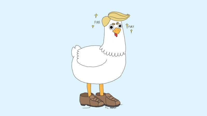 Chicken with Blonde Hair
