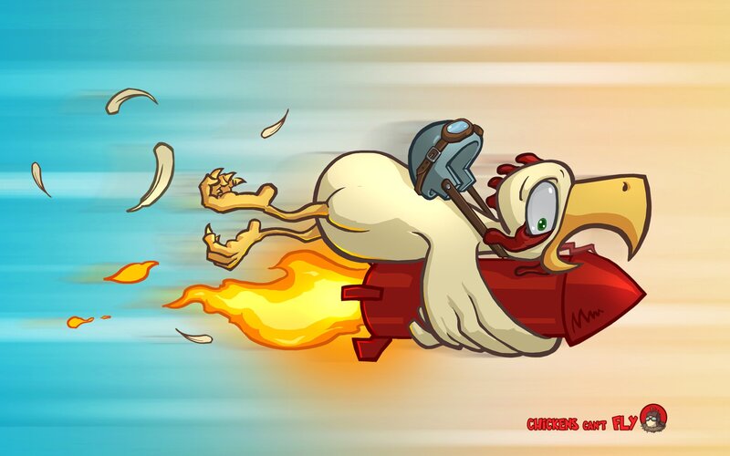 chicken with rocket pack