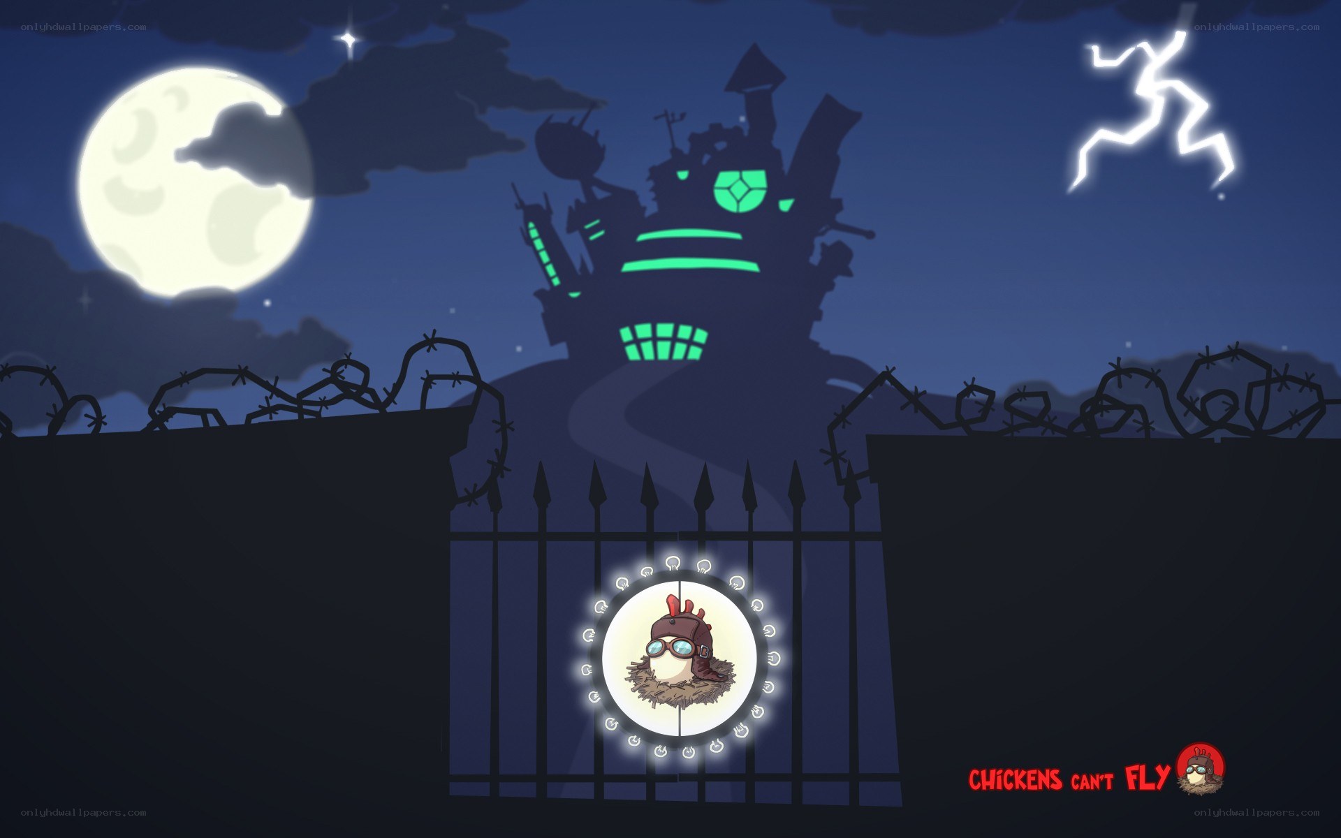 Chickens Can't Fly game scene