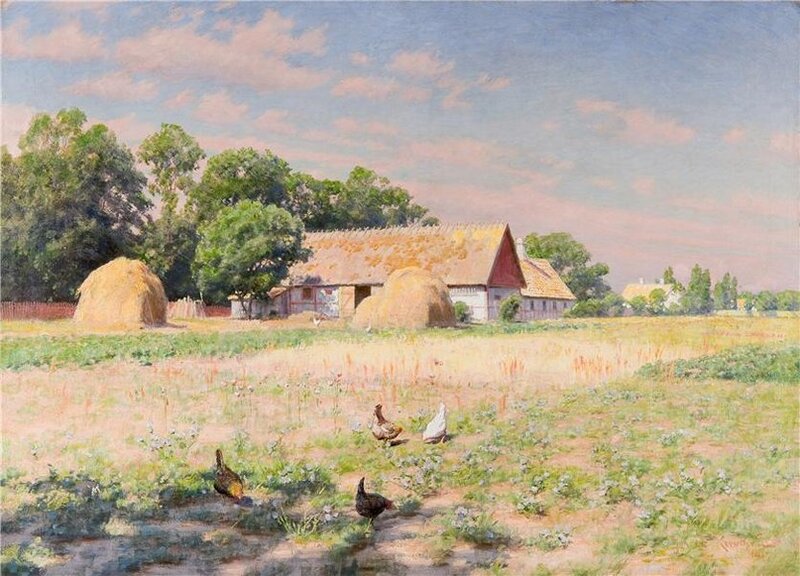 Chickens in a Field