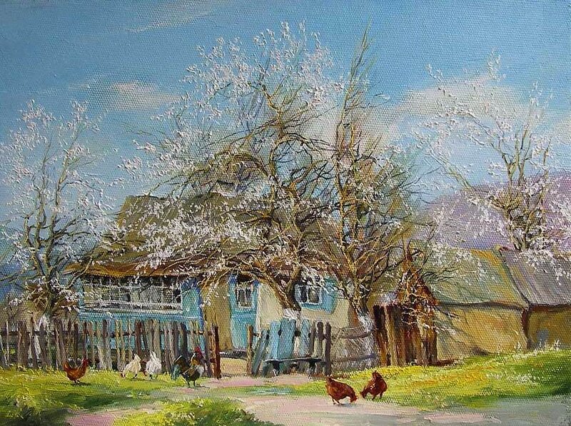 Chickens in a Yard
