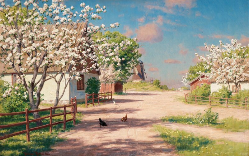 Chickens on a Dirt Road