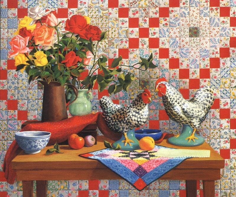 Chickens on a Table