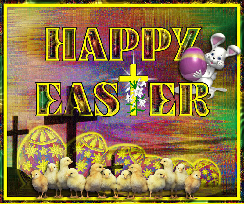 Chicks and Easter Eggs