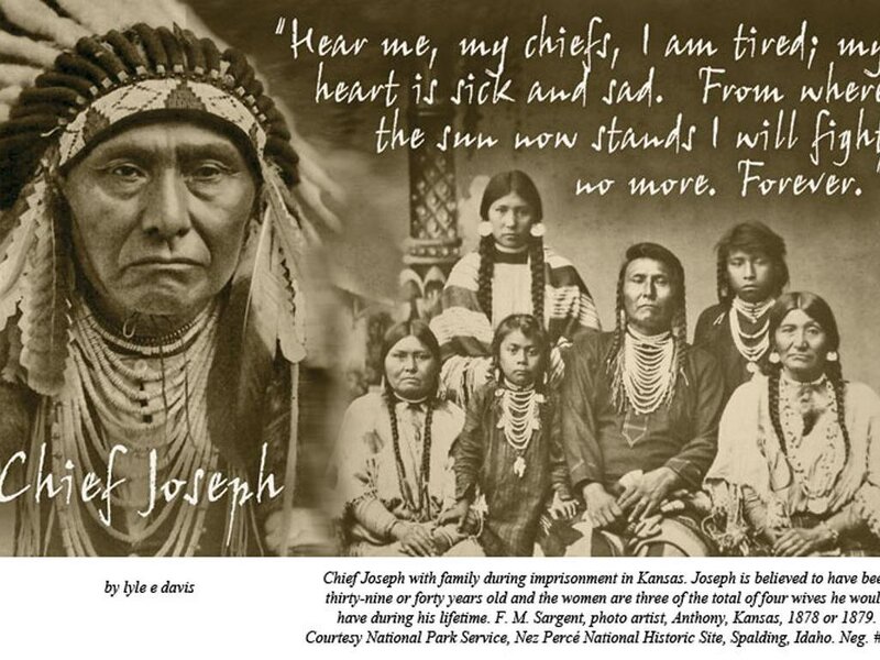 Chief Joseph and Family — Sepia