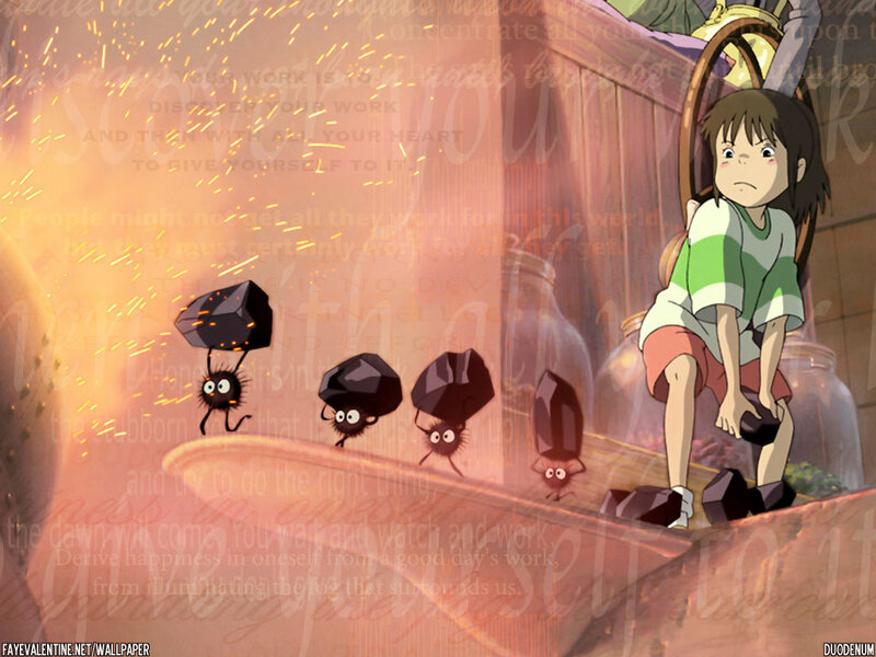 Chihiro and soot sprites