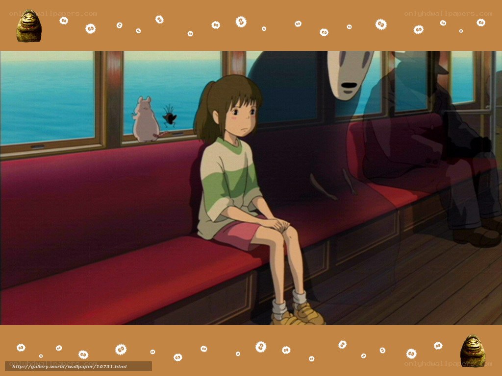 Chihiro on the train