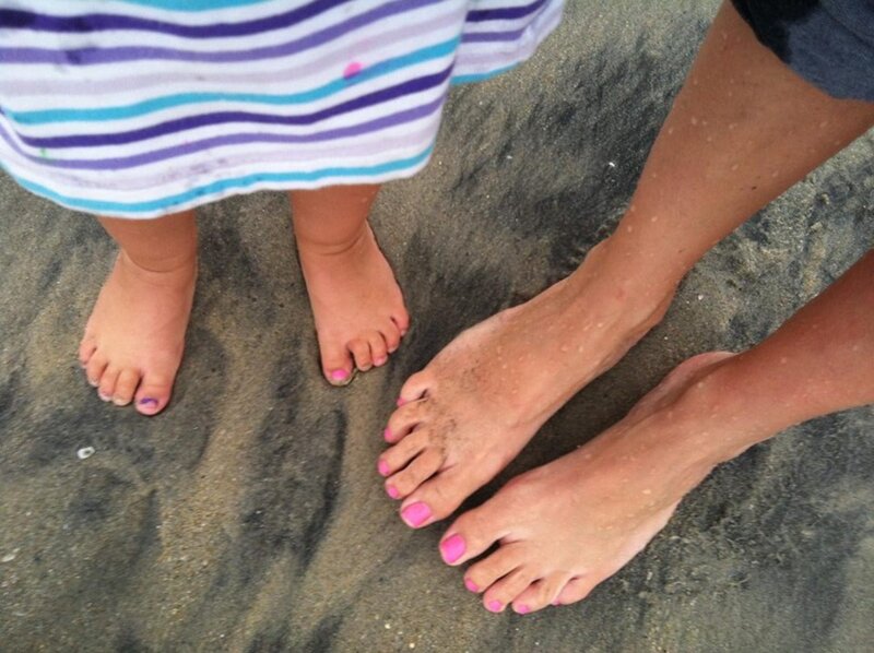 Child and Adult Feet
