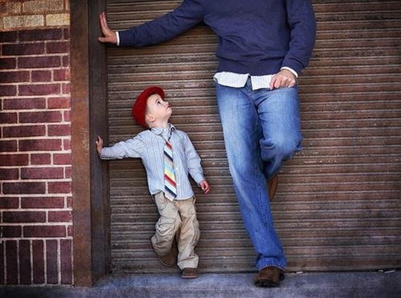 Child and Adult Standing