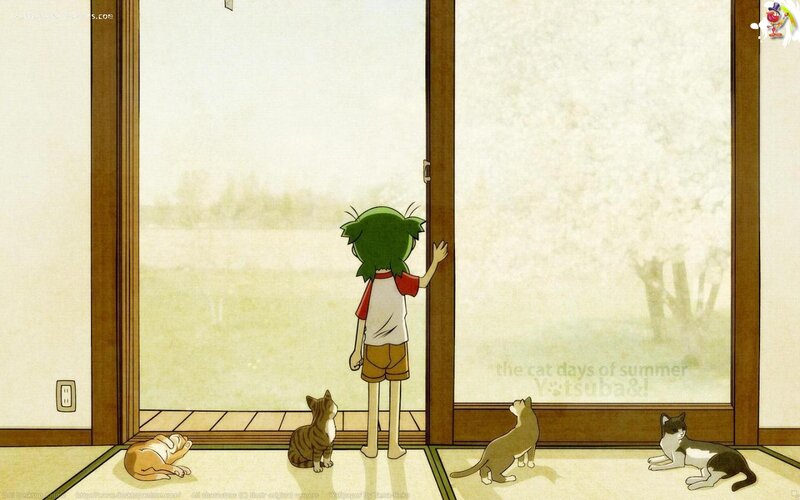 Child and Cats in Room