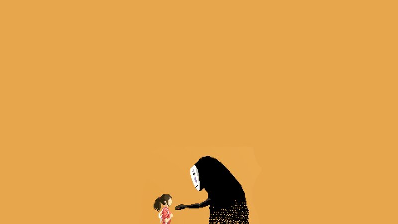 Child and Masked Figure