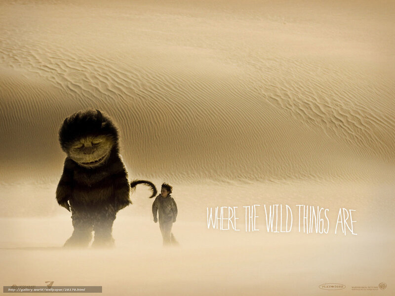 Child and Monster in Desert