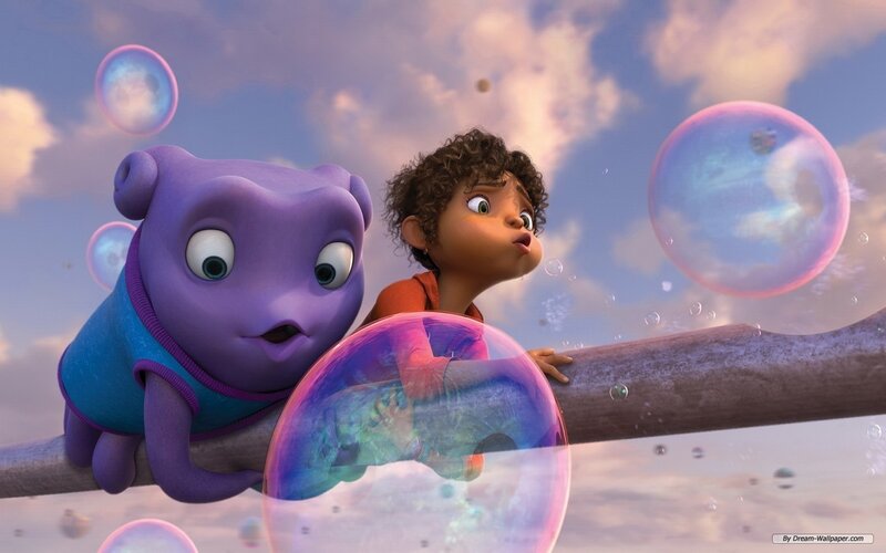 Child and Purple Alien — Whimsical