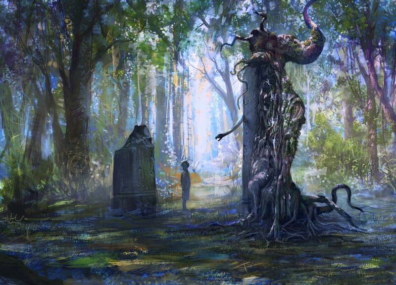 Child and Tree Creature