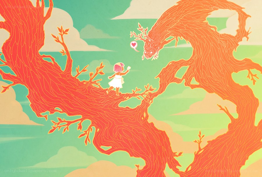 child and tree dragon
