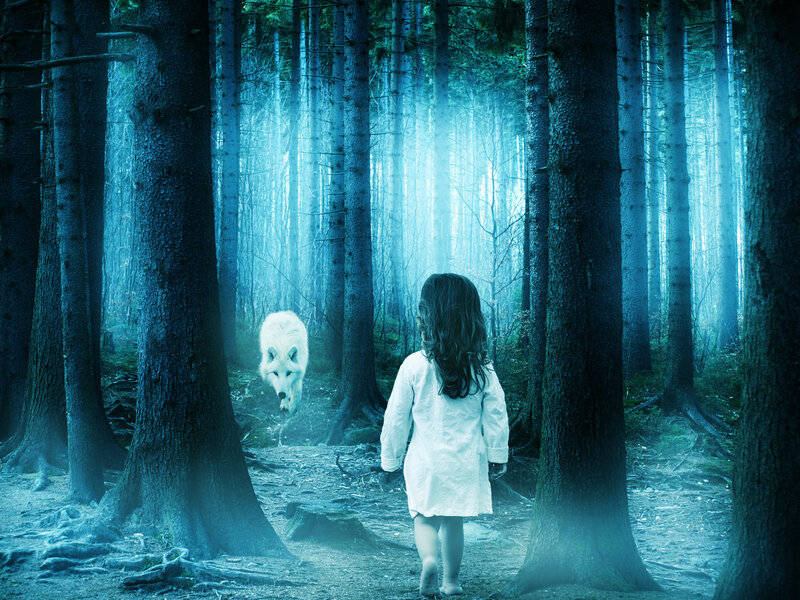 Child and White Wolf