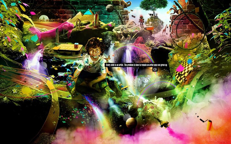 child artist fantasy world