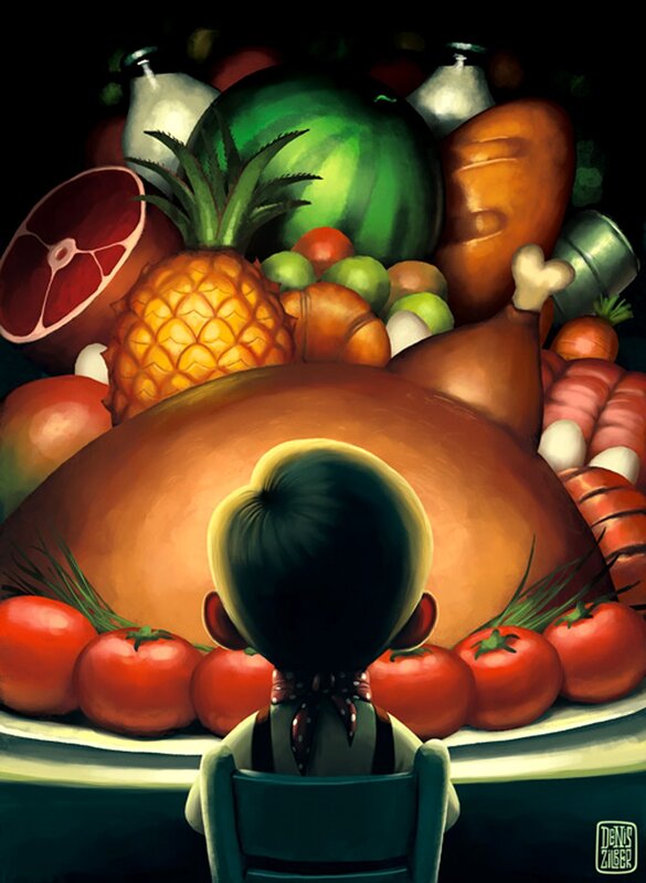 Child at a feast