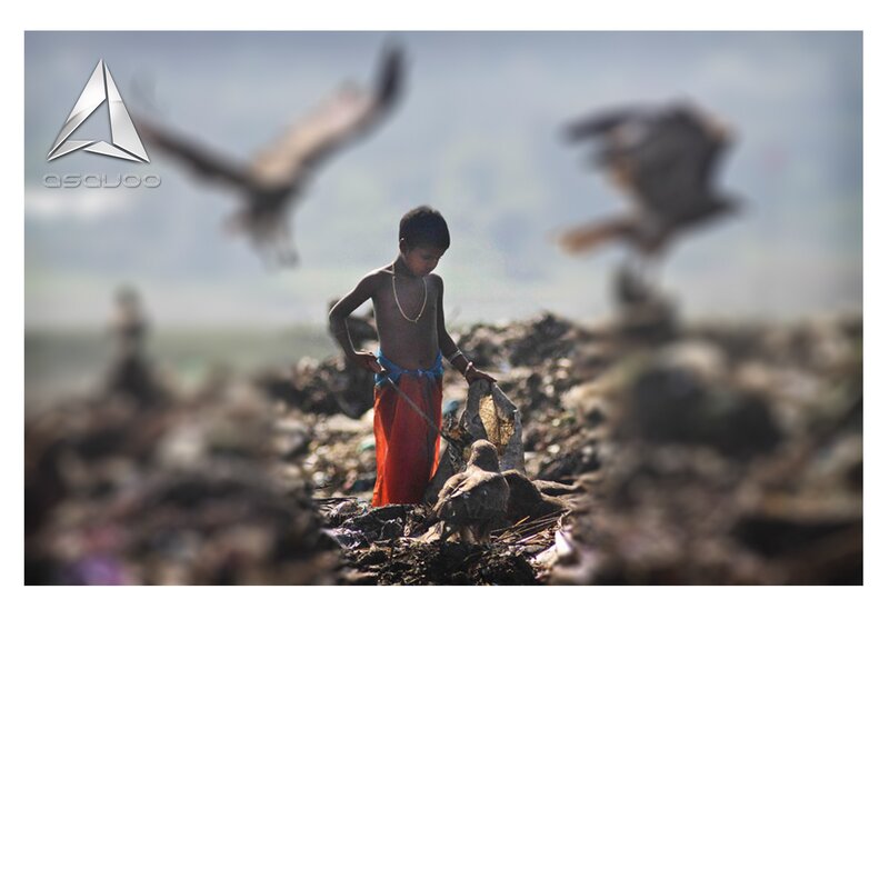 Child at a garbage dump