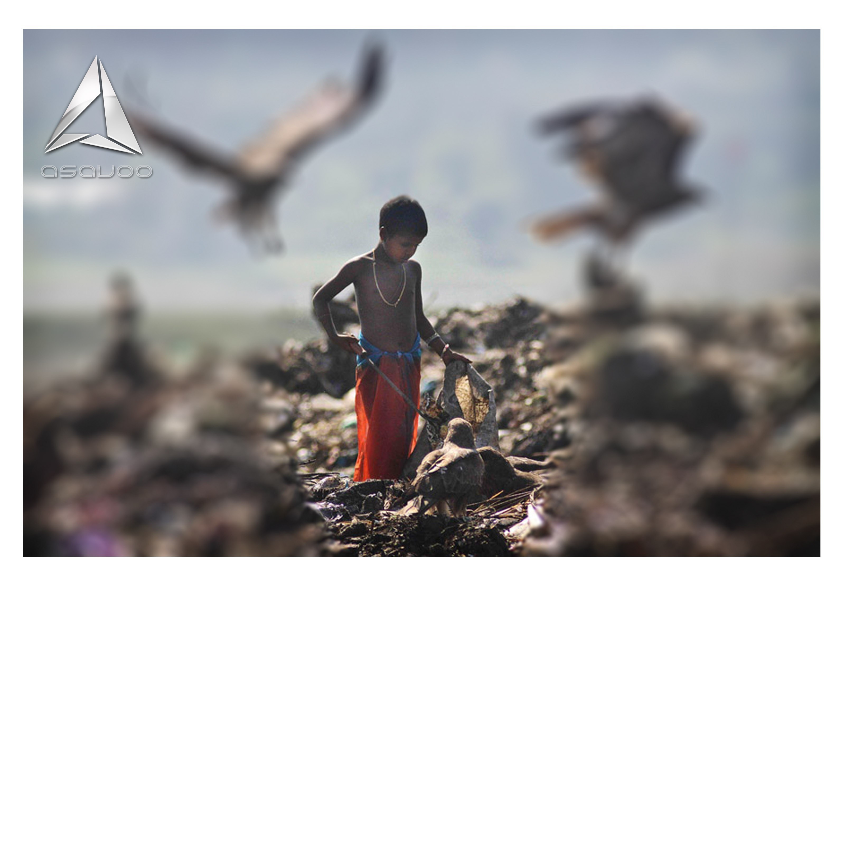 Child at a garbage dump