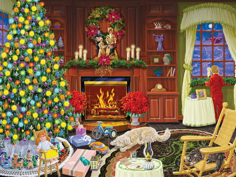Child at Christmas Tree