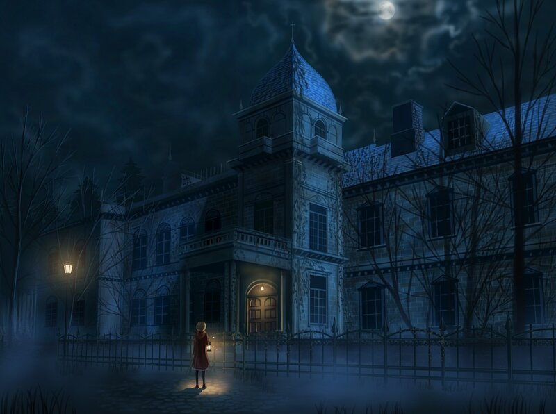 child at haunted mansion