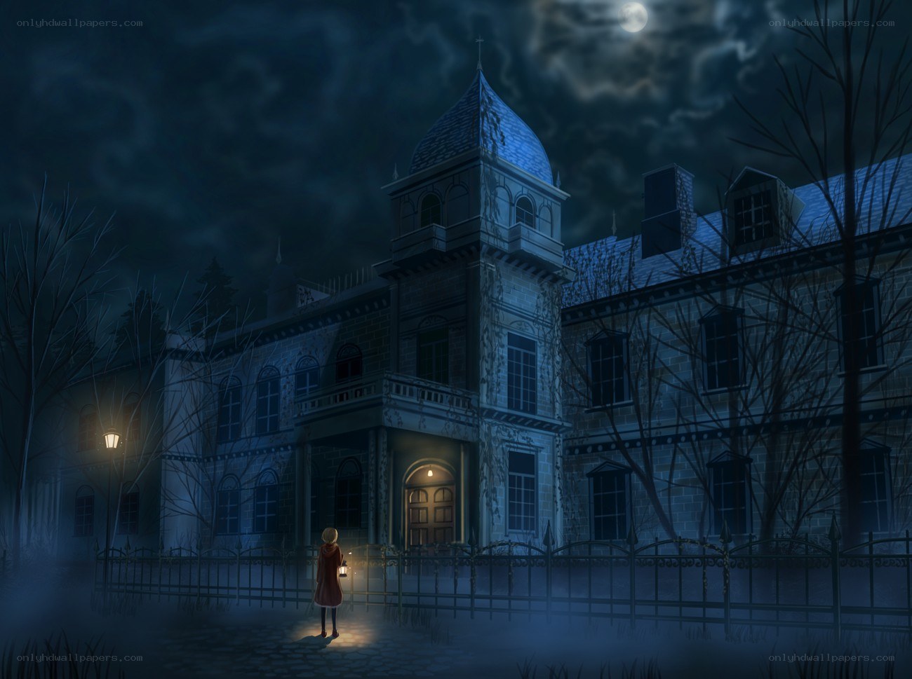 child at haunted mansion