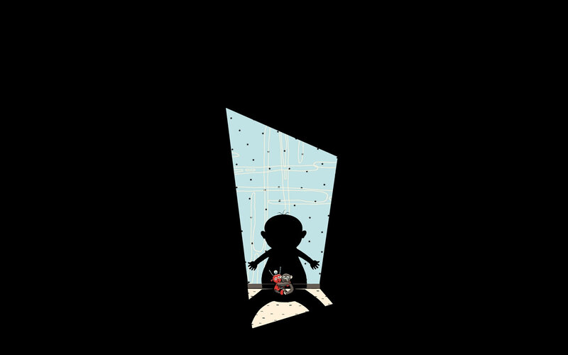 child at the window