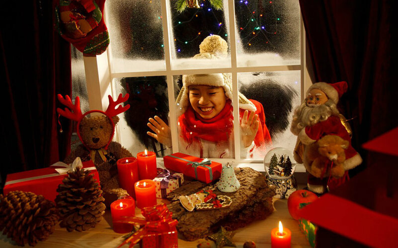 Child at Window — Red