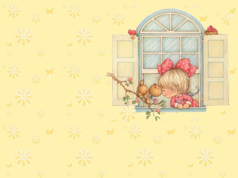 child at window with bird