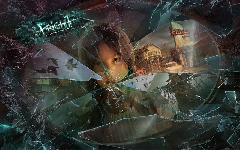 Child Behind Shattered Glass — Green