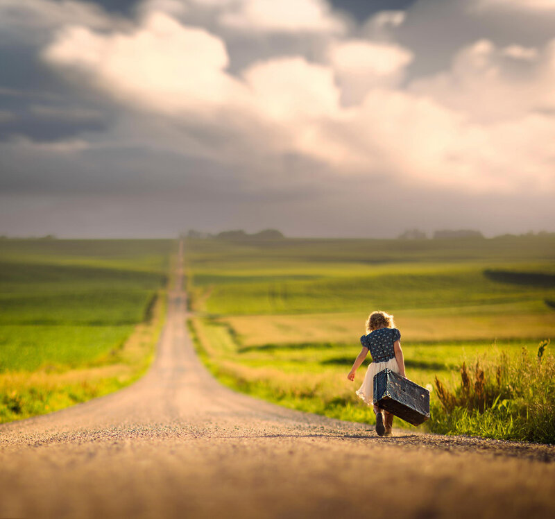 Child Carrying Suitcase — Green