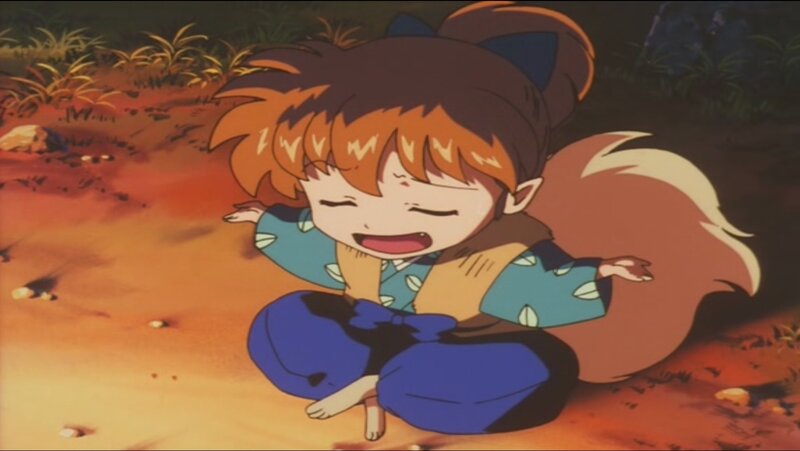 child character laughing on ground
